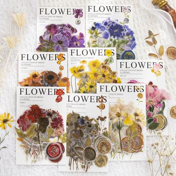 40 חתיכות מגוון פרחים מדבקות עיצוב אלבום אישי יומן אינטימי-מחברות הרישומים אסתטיקה היומן ציוד אמנות