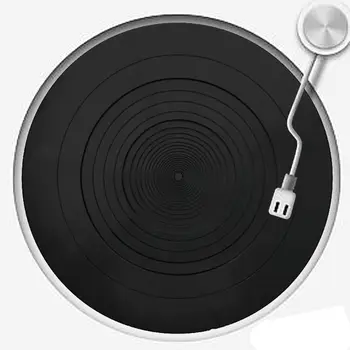 הפטיפון מגש מחצלת סיליקון LP אנטי להחליק Pad אוניברסלי עבור אודיו מסתובב מגש (כ-12 אינץ ' קוטר)