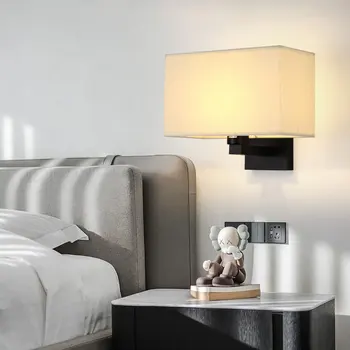 חדר השינה ליד המיטה מנורת קיר פנימי מודרני מינימליסטי חדר השינה ליד המיטה מנורה מלון יצירתי מסדרון אמריקאי בסלון מנורה