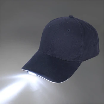 מתכוונן 5 מנורת LED כובע מופעל באמצעות סוללה כובע עם אור LED פנס חיצונית דייג ריצה כובע בייסבול טיולים כמוסות