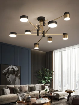 נברשת המנורה בסלון אור יוקרה 2022 חדש מנורות מודרניות פשוטה הביתה במגמת יצירתי נורדי השינה מנורה הראשי